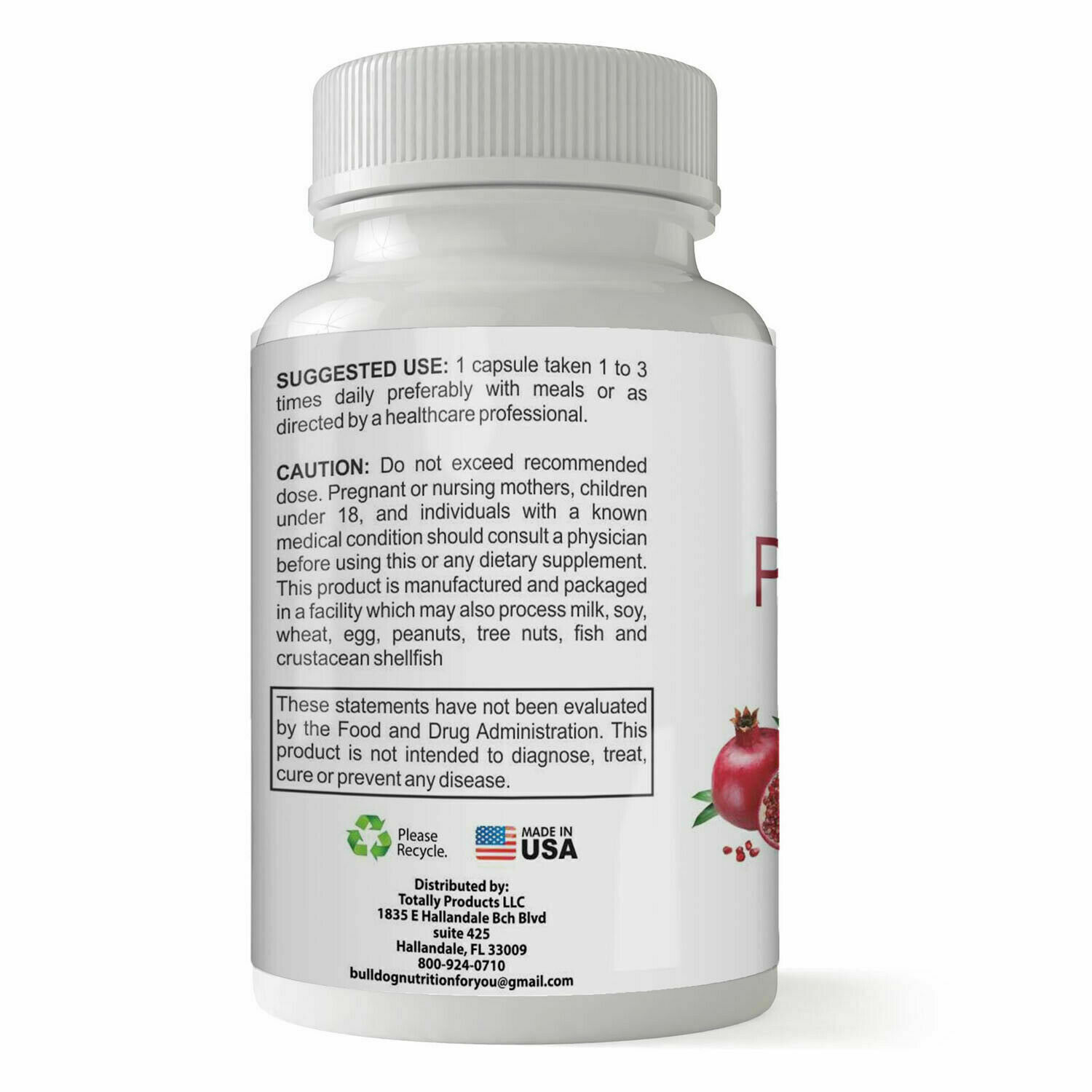 Pomegranate Extract Goji Berry 500mg Immune Support Weight Management Supplement