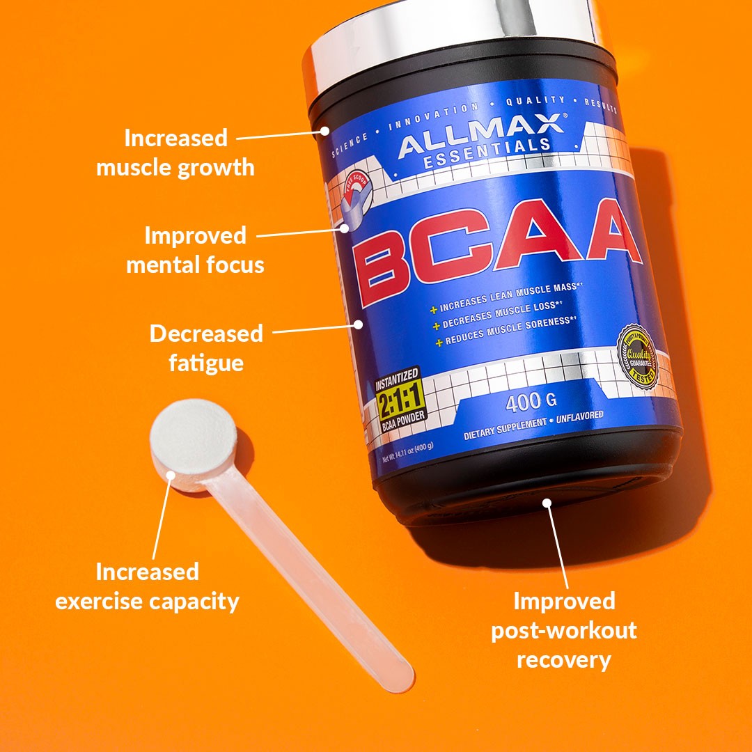 BCAA, Instantized 2:1:1 Powder, Unflavored, 14.11 oz (400 g)