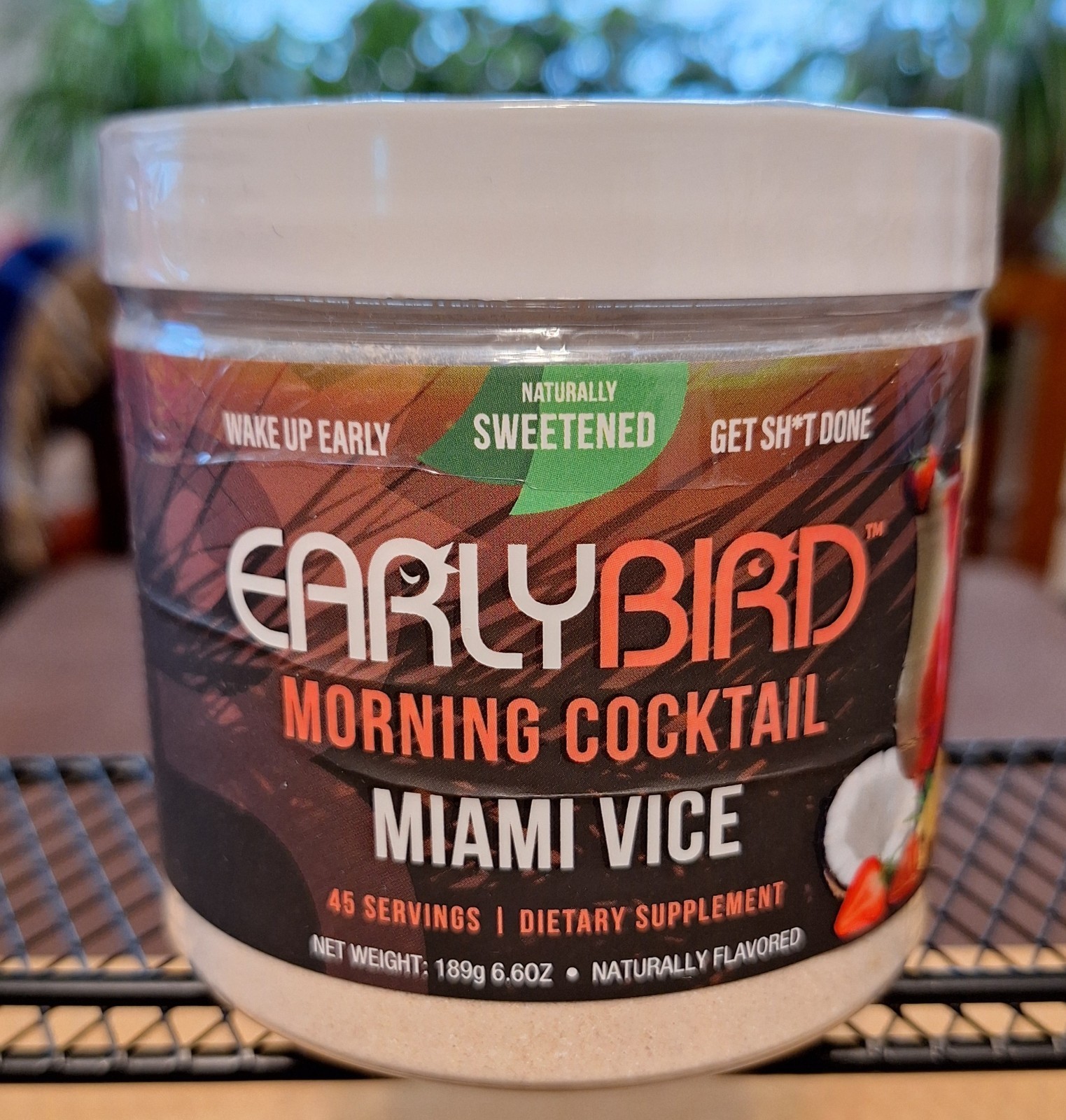 EarlyBird Morning Cocktail Clean Energy w/Stevia MIAMI VICE 45 Servings 09/2027