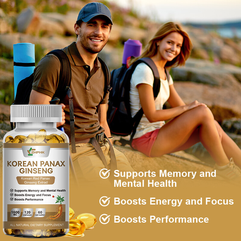 Korean Red Panax Ginseng – 240 Capsules Extra High Strength NON-GMO Ginsenoside