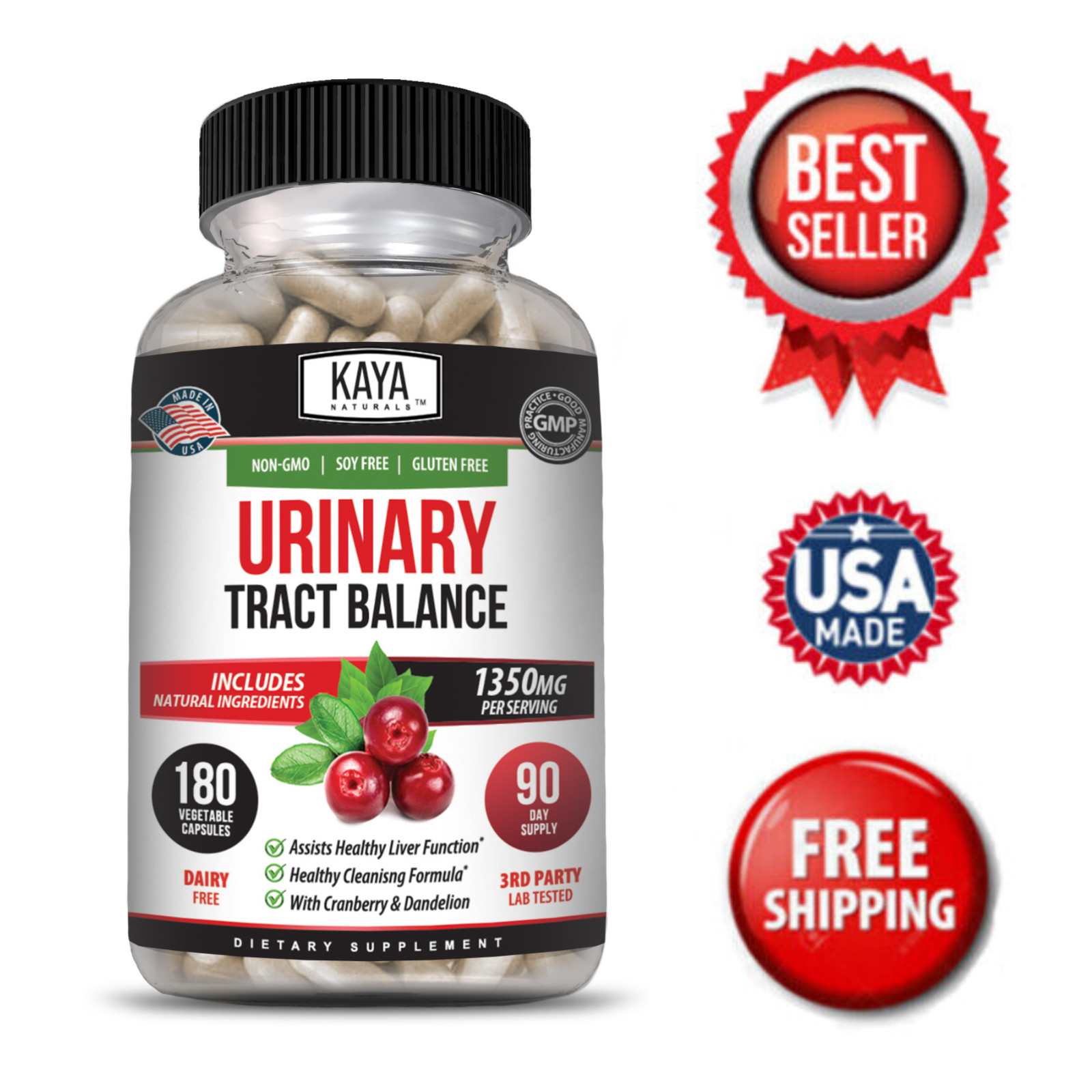 Urinary Tract Balance D Mannose Powder Cranberry Hibiscus Flower Dandelion Root