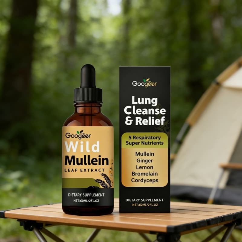 Herbal Leaf Extract Organic for Lung Natural Lung Cleanse Drops Wild Mullein