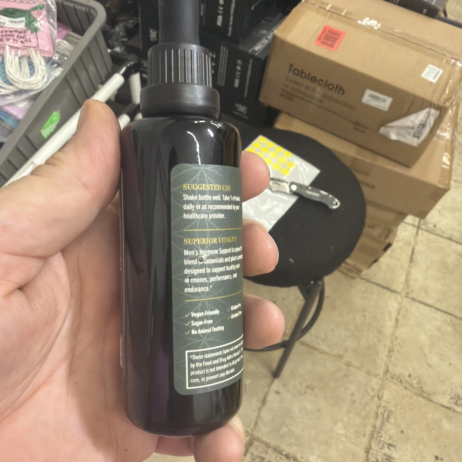 Global Healing Center Men’s Hormone Support Liquid Supplement 2 fl oz Vegan
