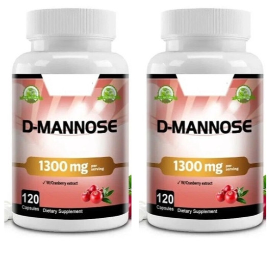 D-Mannose 1300mg 2X120 Caps UT Urinary Tract/Liver Function/Bladder