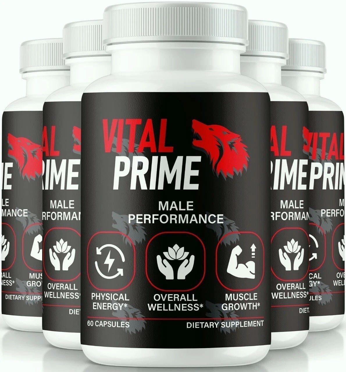 (5 Pack) Vital Prime for Men, VitalPrime Pills for ed, Advanced Male Support 60c