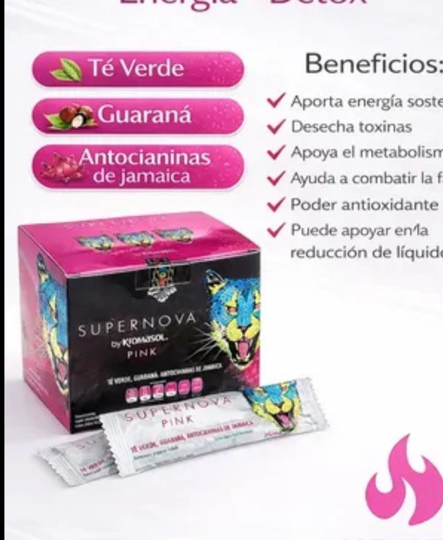 Kromasol Hypernova Pink Energy Detox Powder Drink Mix Blueberry Cranberry 32