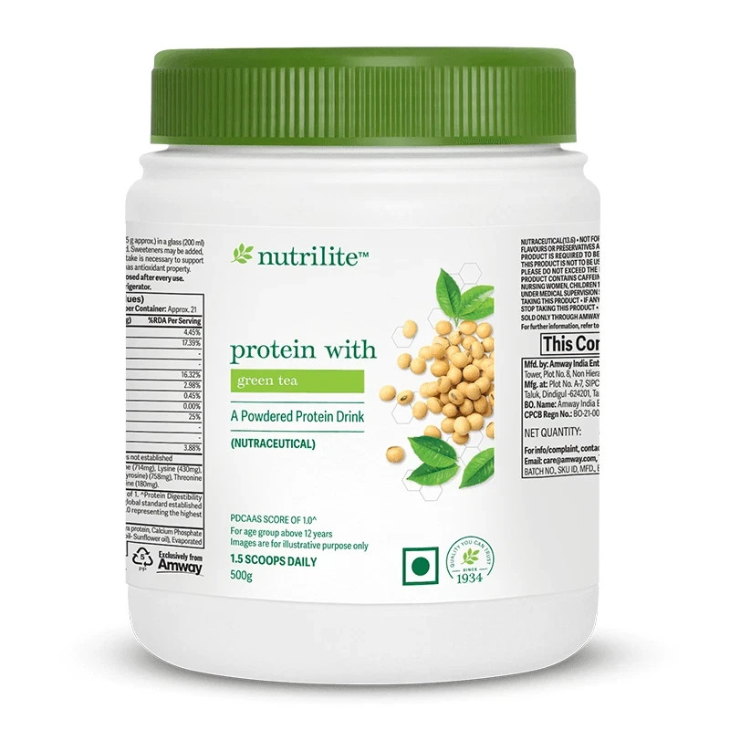 Amway Protein with Green Tea 500gm For Weight Loss & Gives Essential Nutrients