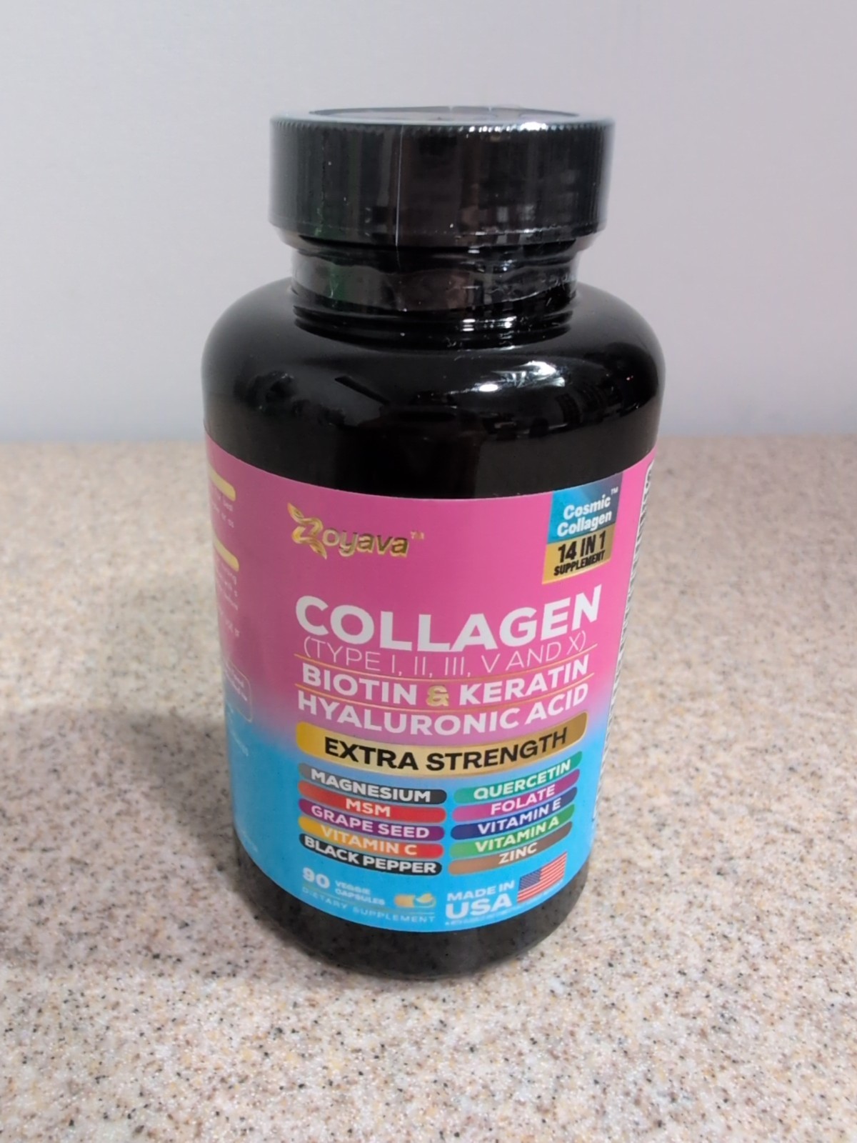 Zoyava Collagen Pills Peptides Types I, II, III, V & X Exp 11/2028 12/2027 90 ct