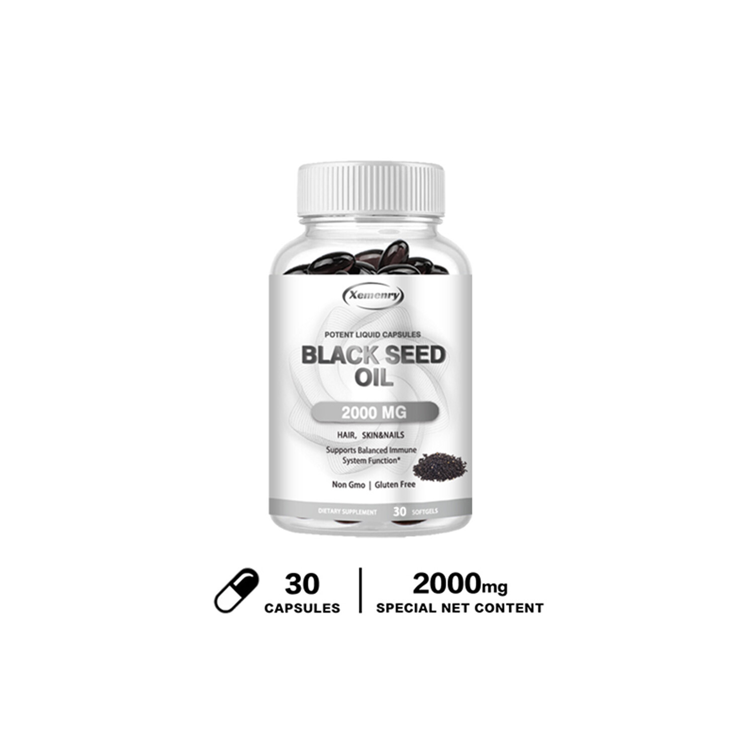 Black Seed Oil – 100% Pure Natural Cold Pressed Cumin Nigella Sativa Non GMO