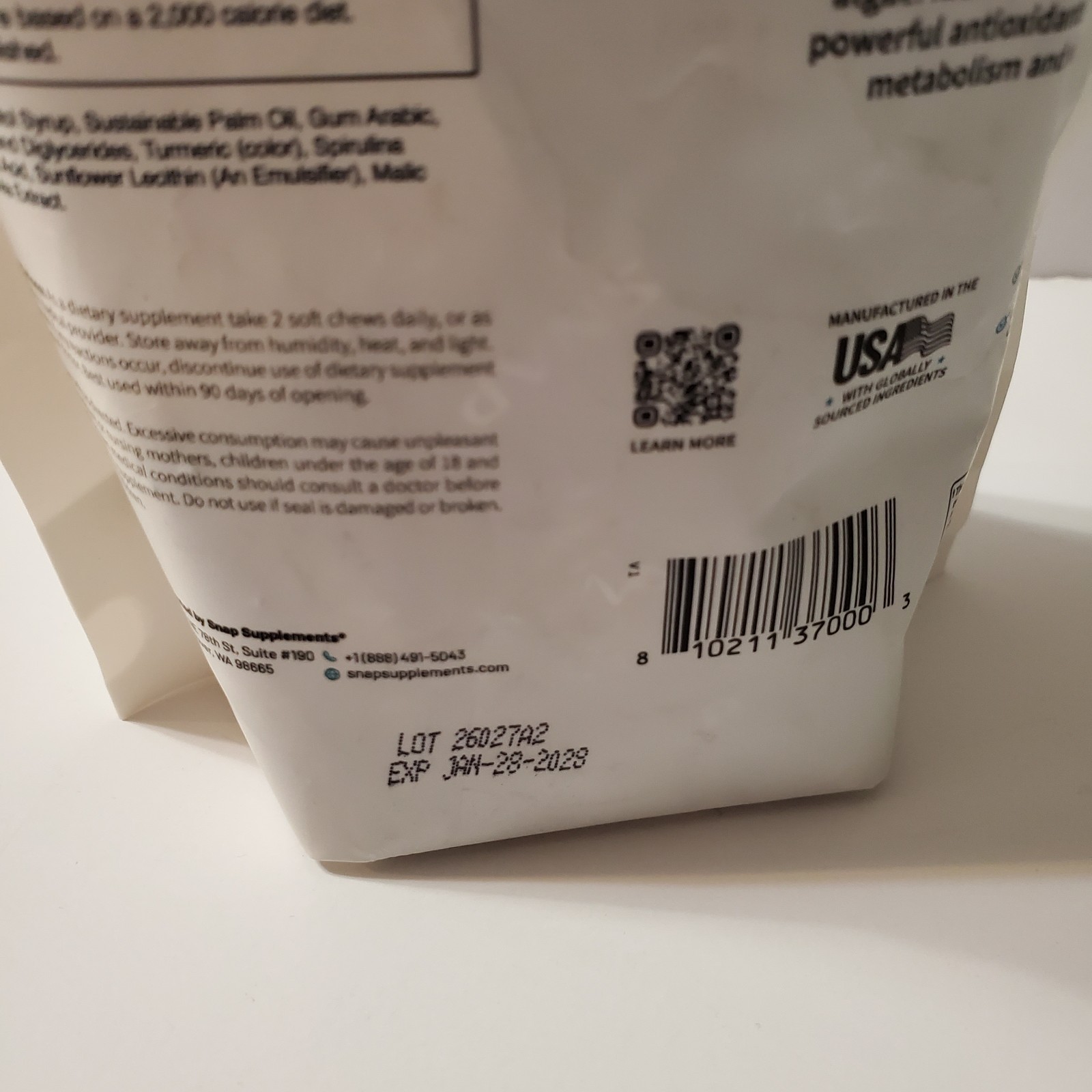 Snap Supplements Irish Sea Moss Soft Chews Sugar-Free – Energy & Skin Health