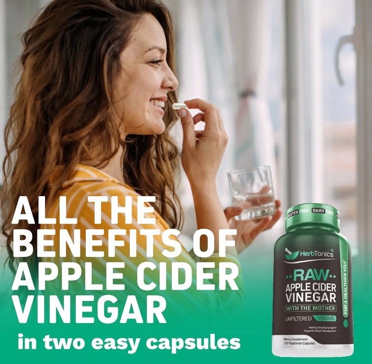 Apple Cider Vinegar Caps with the Mother Detox & Digestive Health 120 ct x 2 Pks