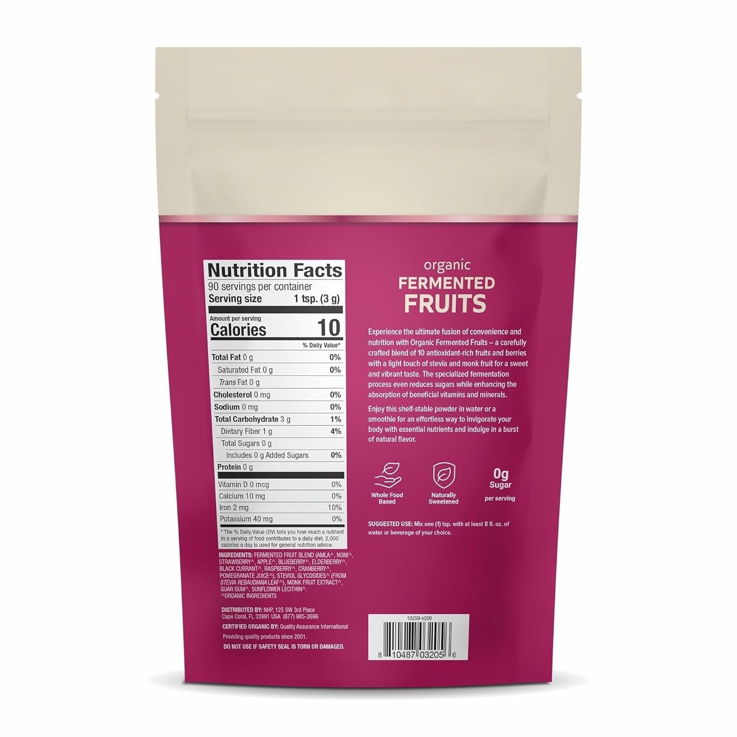 Certified Organic Fermented Fruits – Non-GMO & Gluten-Free