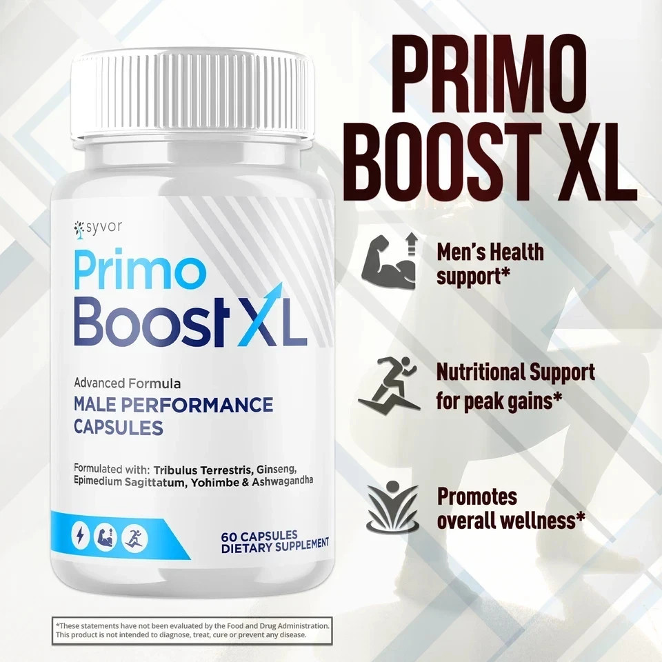(2 Pack) Primo Boost XL Advanced Male Pills PrimoBoost XL Supplement 120 Capsule