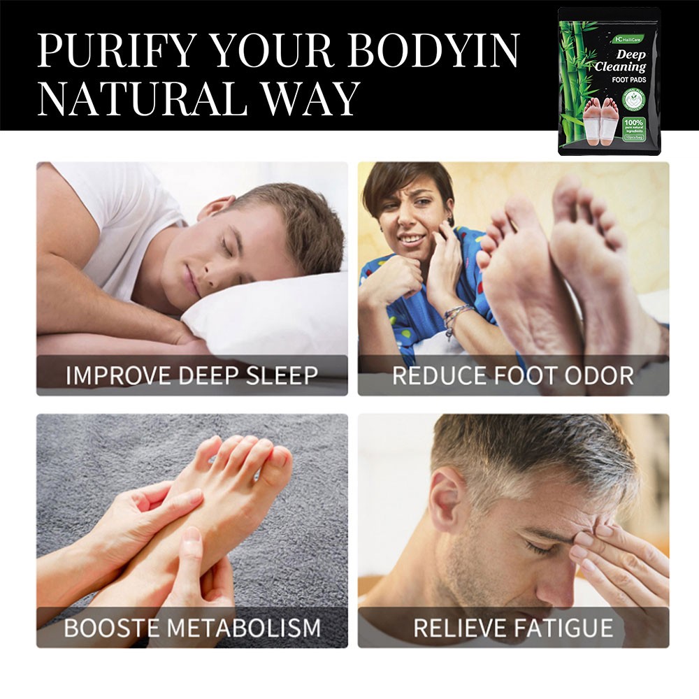 20PCS Detox Foot Patches Pads Body Toxin Feet Slimming Deep Cleansing Herbal US