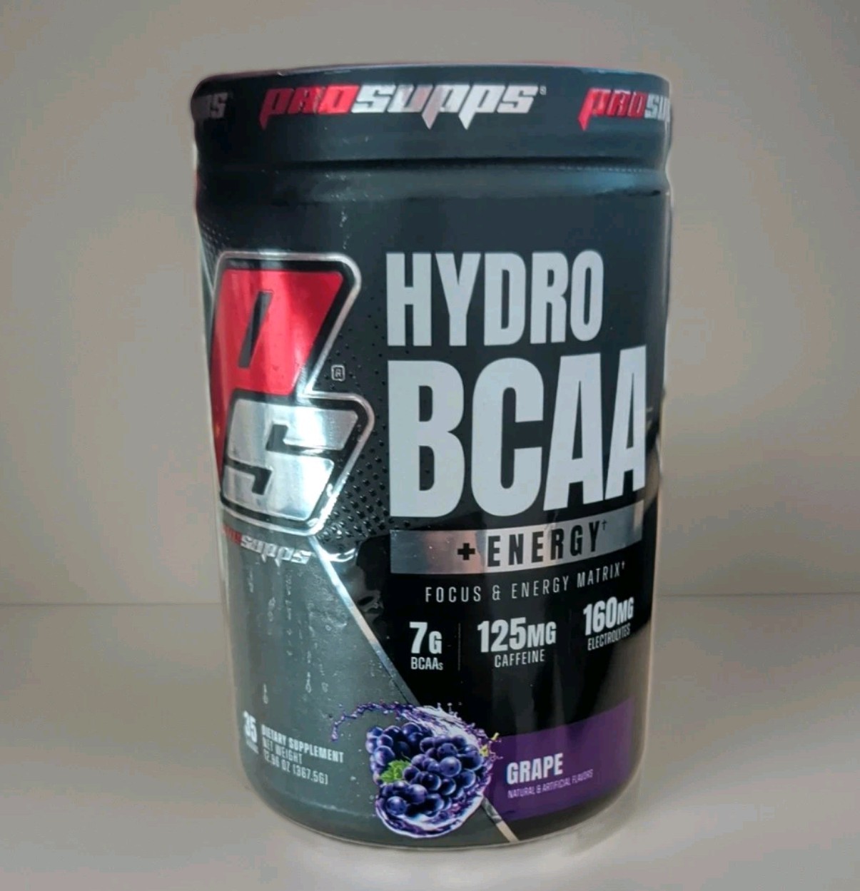 ProSupps PS Hydro BCAA Energy Hydration Electrolytes Grape 12.9 oz Exp 11/2026