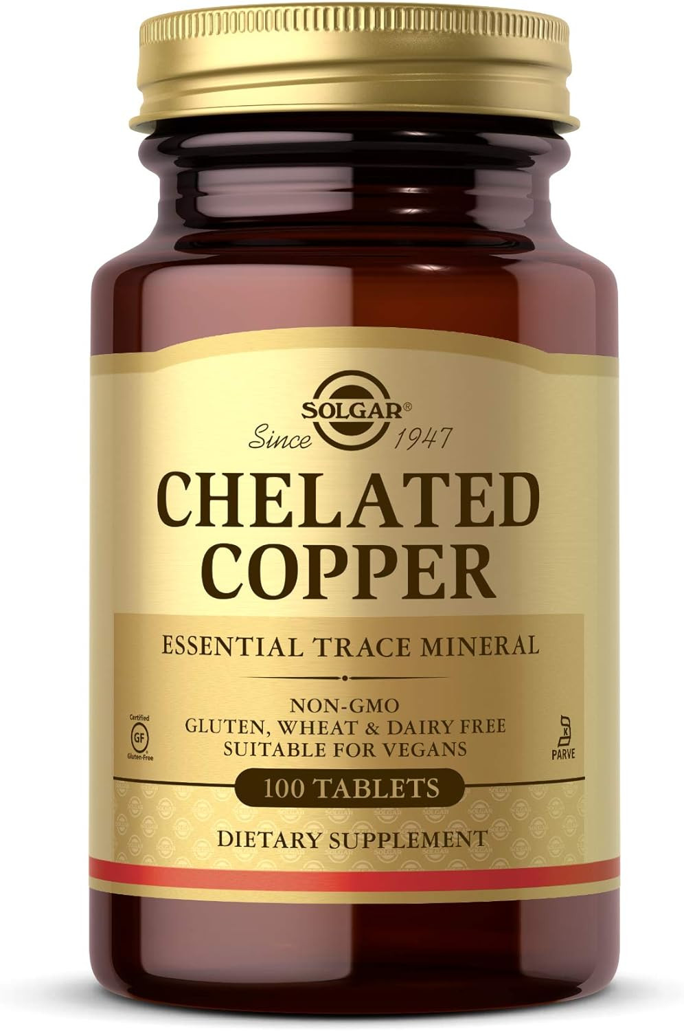 Chelated Copper, 100 Tablets – Essential for Collagen Formation – Highly Bioavai