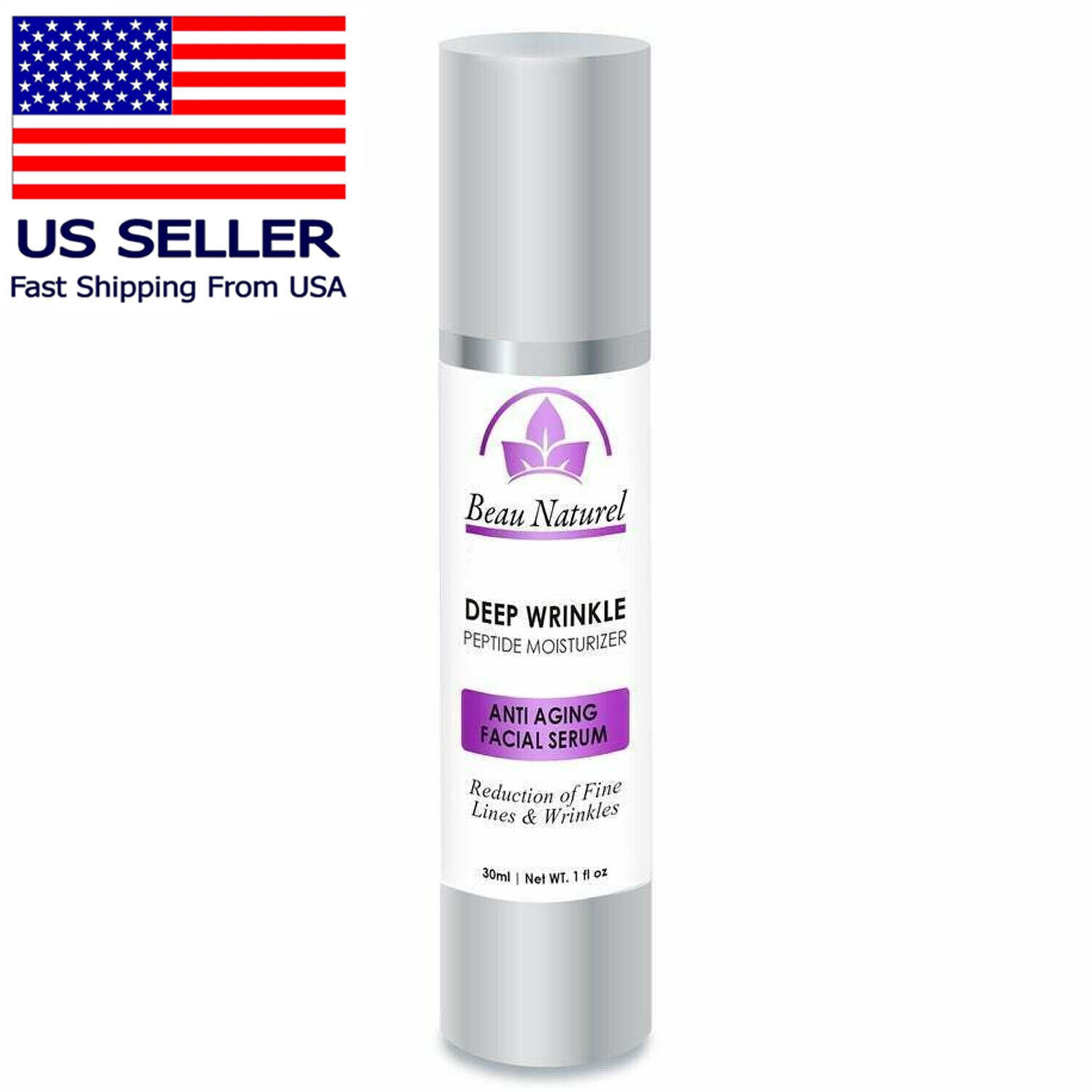 Facial Cream Serum Moisturizer & Cholesterol Support Heart Supplement 60 Caps