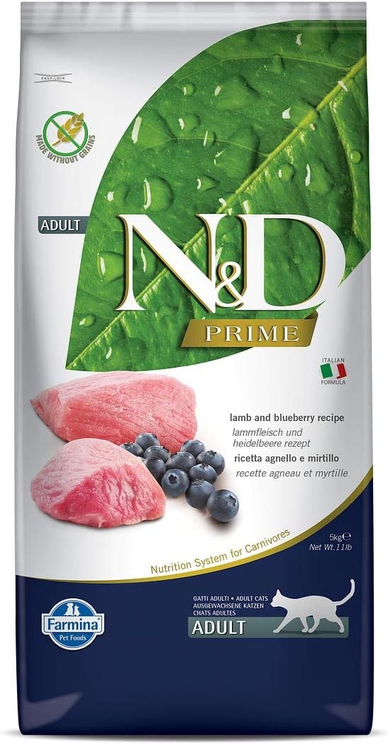 Farmina Natural & Delicious Grain Free Lamb and Blueberry Adult Cat,11 lb bag