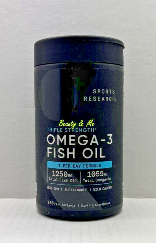 Sports Research Triple Strength Omega-3 Fish Oil 150 Softgels
