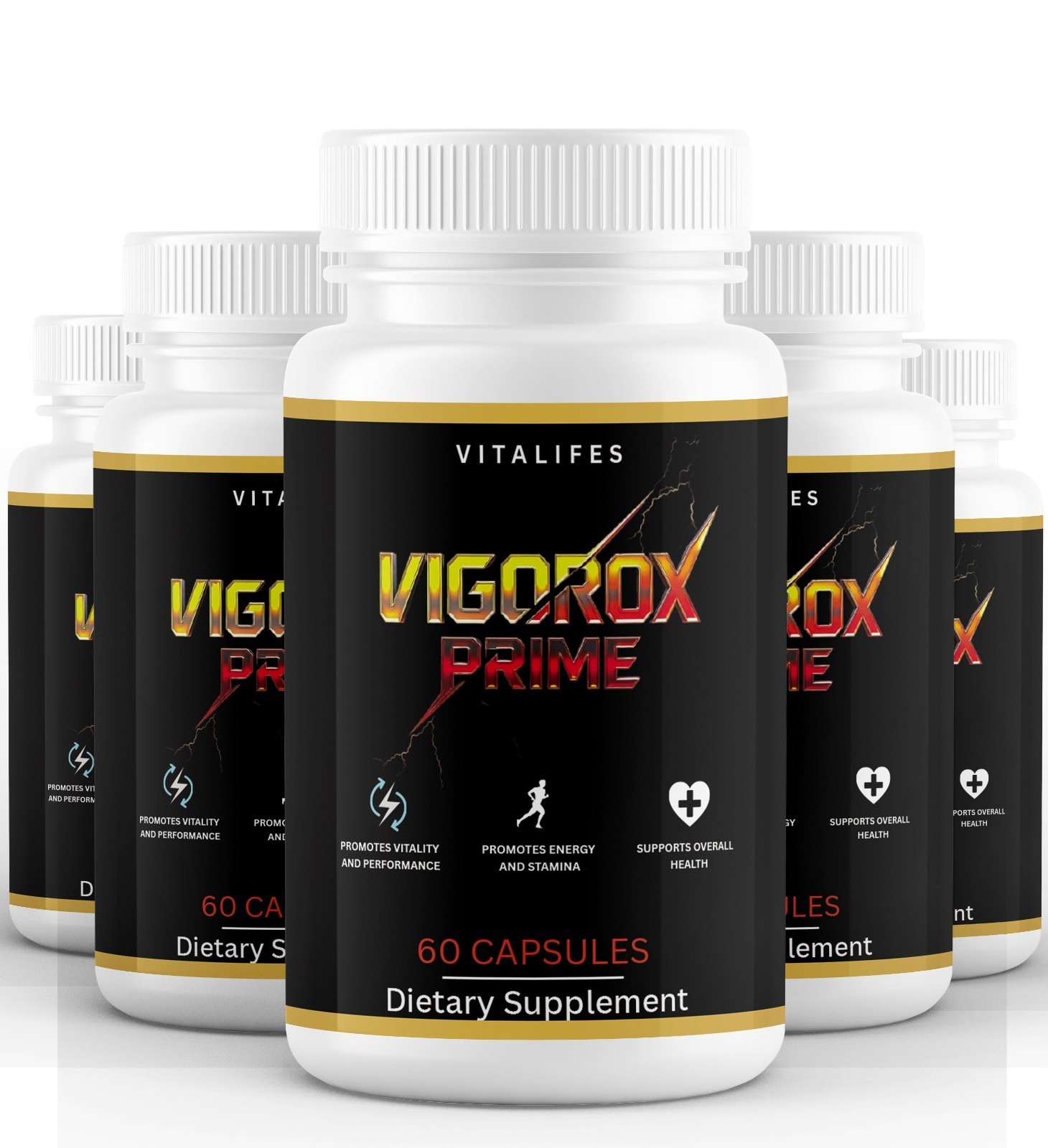 (5 Pack) Vigorox Prime for Men Capsules – VigoroxPrime MultiVitamin Energy Pills