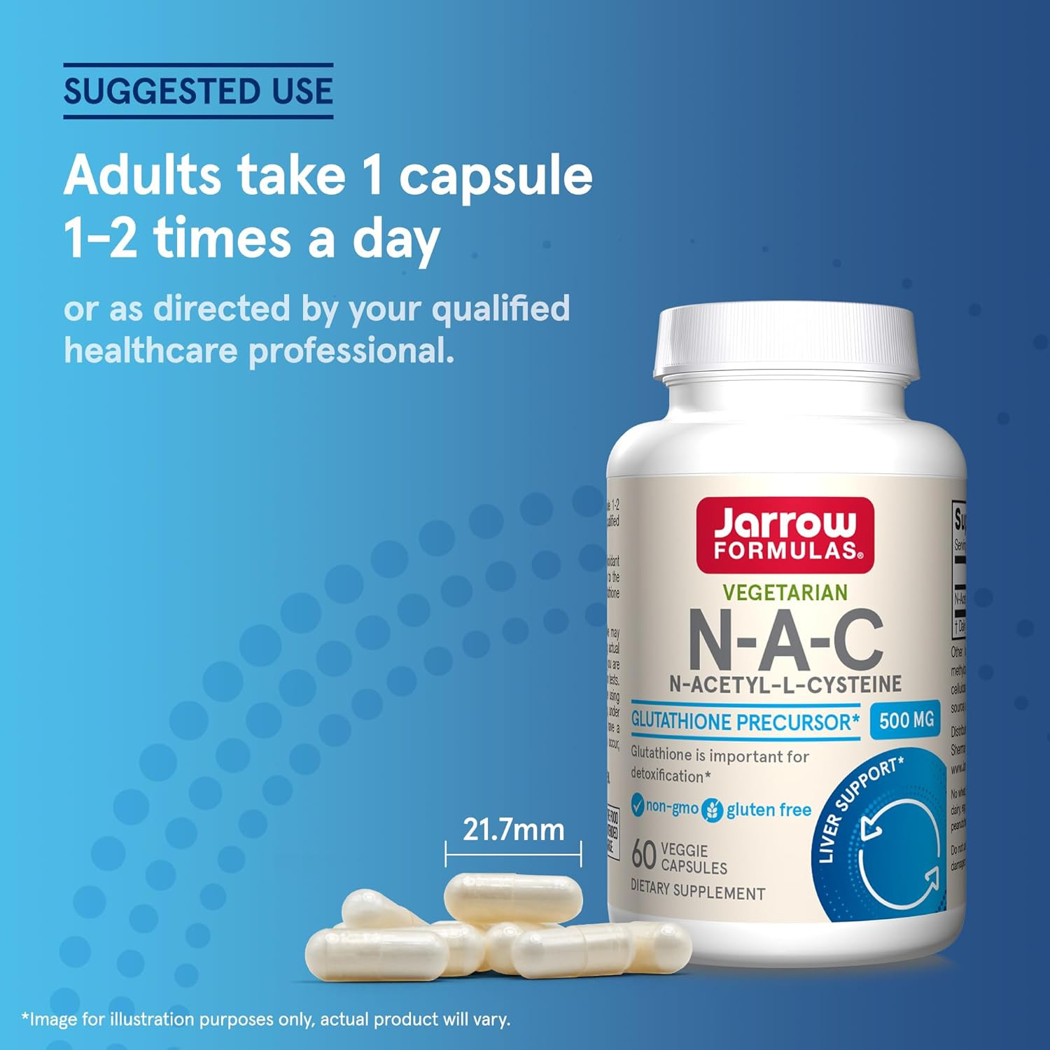 ® N-A-C 500 Mg, Dietary Supplement, Antioxidant Support for Liver Health, 60 Veg