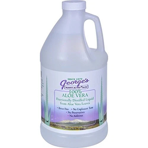 Georges Always Active Aloe 100% Aloe Vera Fractionally Distiled Liquid 64 fl oz