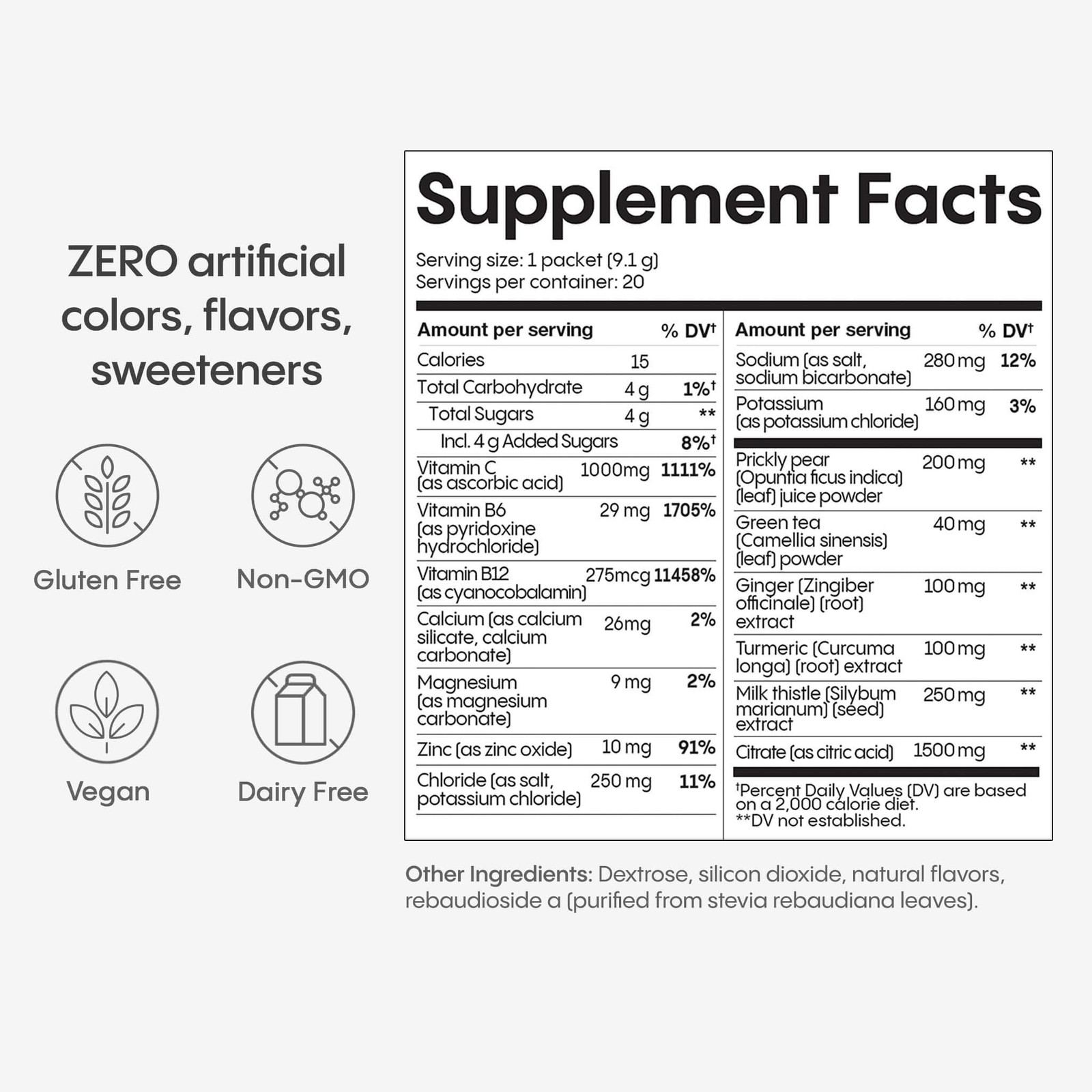 Hydralyte Plus Liver Support Hydration Packets – 7 0.35 Ounce (Pack of 20)