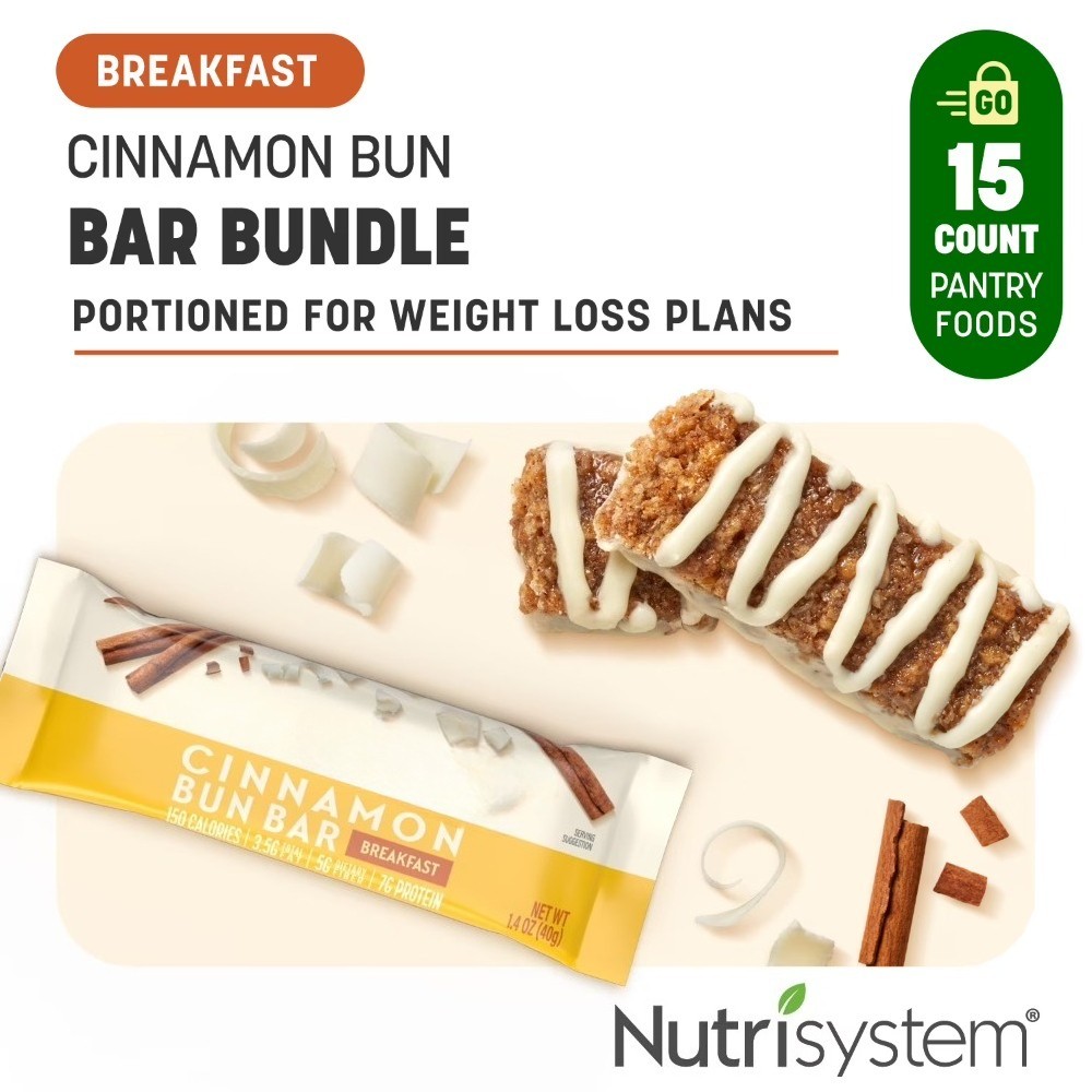 Bun Breakfast Bars, for Weight Loss, 15 Count