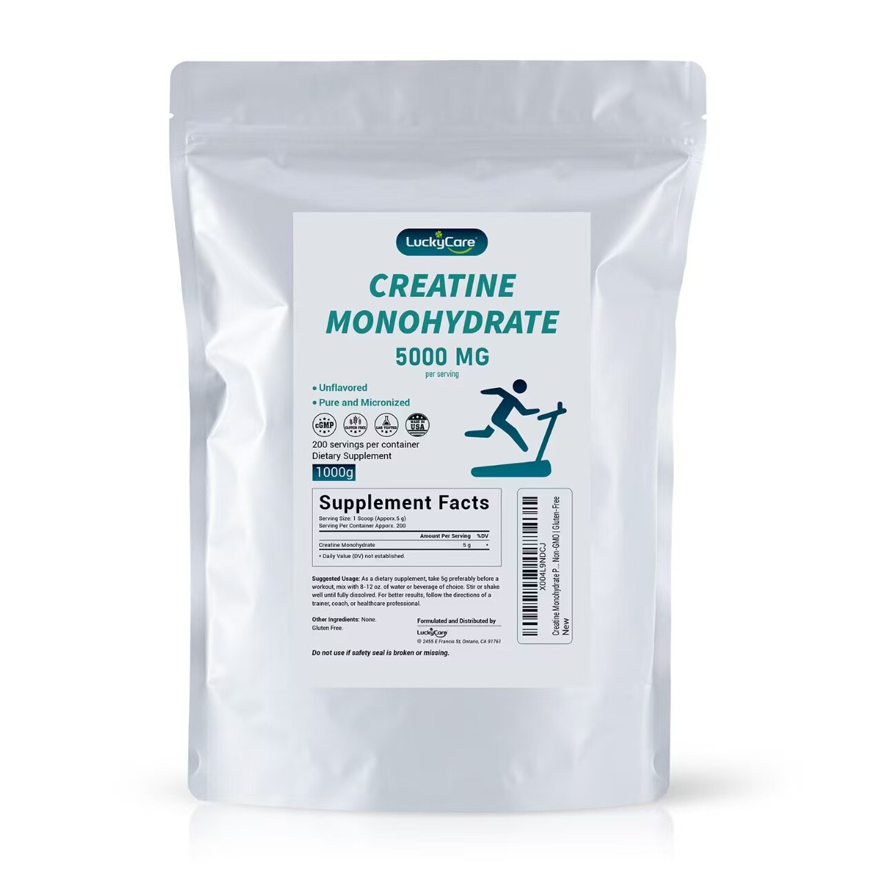 300/500g Non-GMO Micronized Creatine Monohydrate Powder Unflavored VeganFriendly