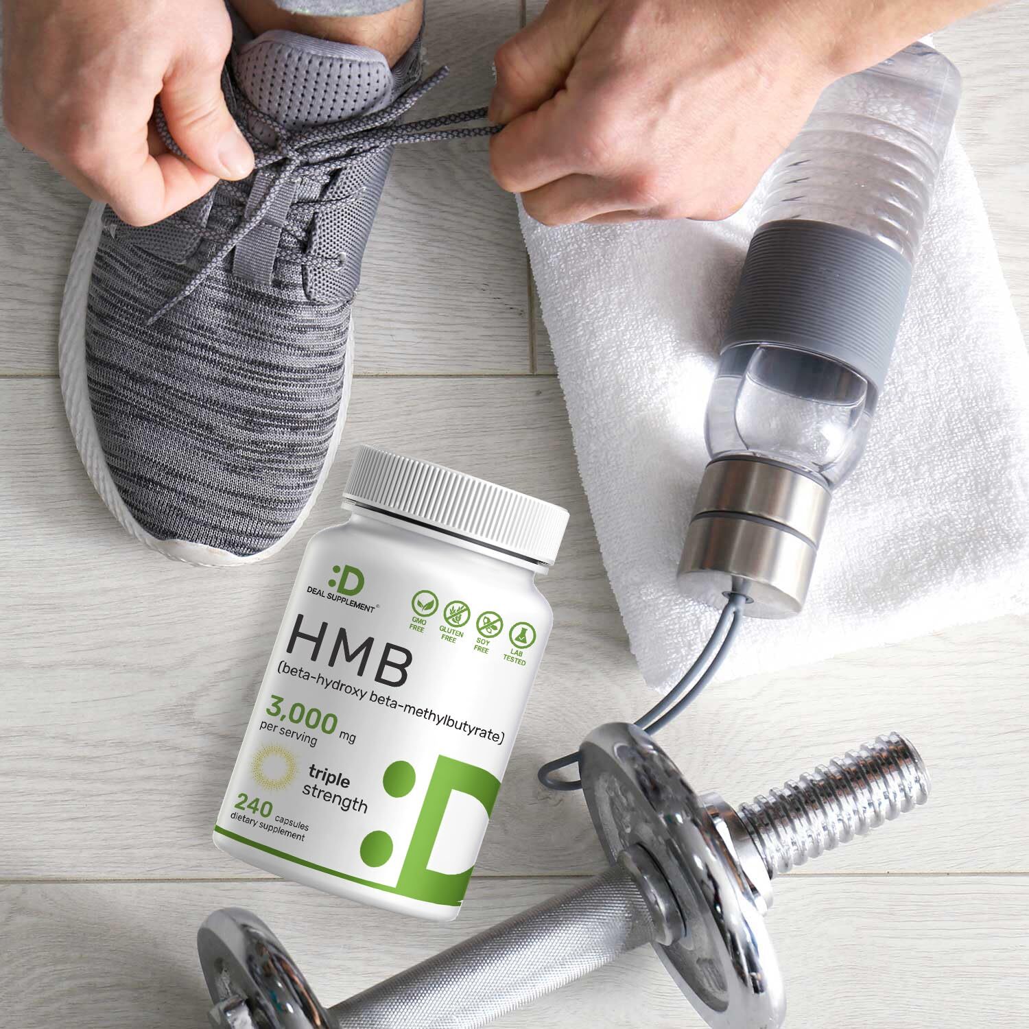 Ultra Strength HMB Supplements 3000mg Per Serving 240 Capsules
