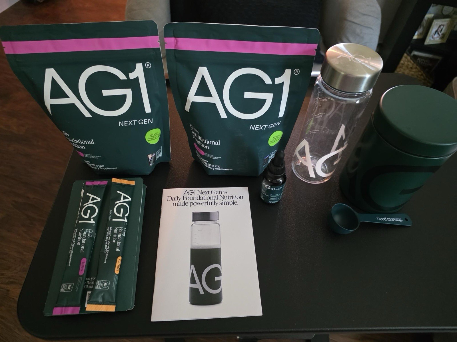 AG1 Athletic Greens Berry Pack Of 2 EXP 1/27 Sampler , Shaker, Container,D3+K2