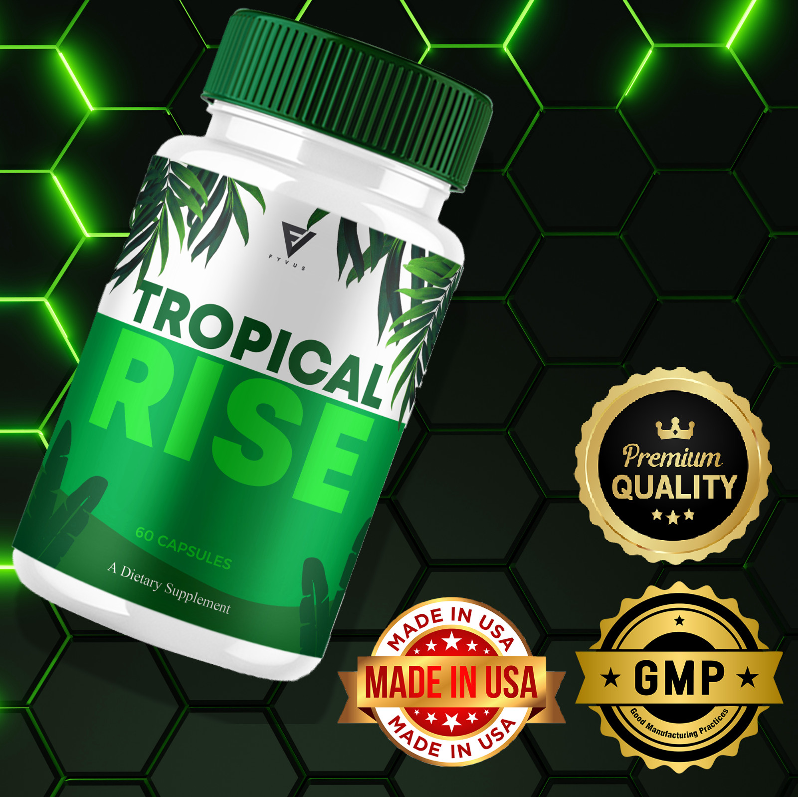 (5 Pack) Tropical Rise Performance Pills, TropicalRise Advanced (300 Capsules)