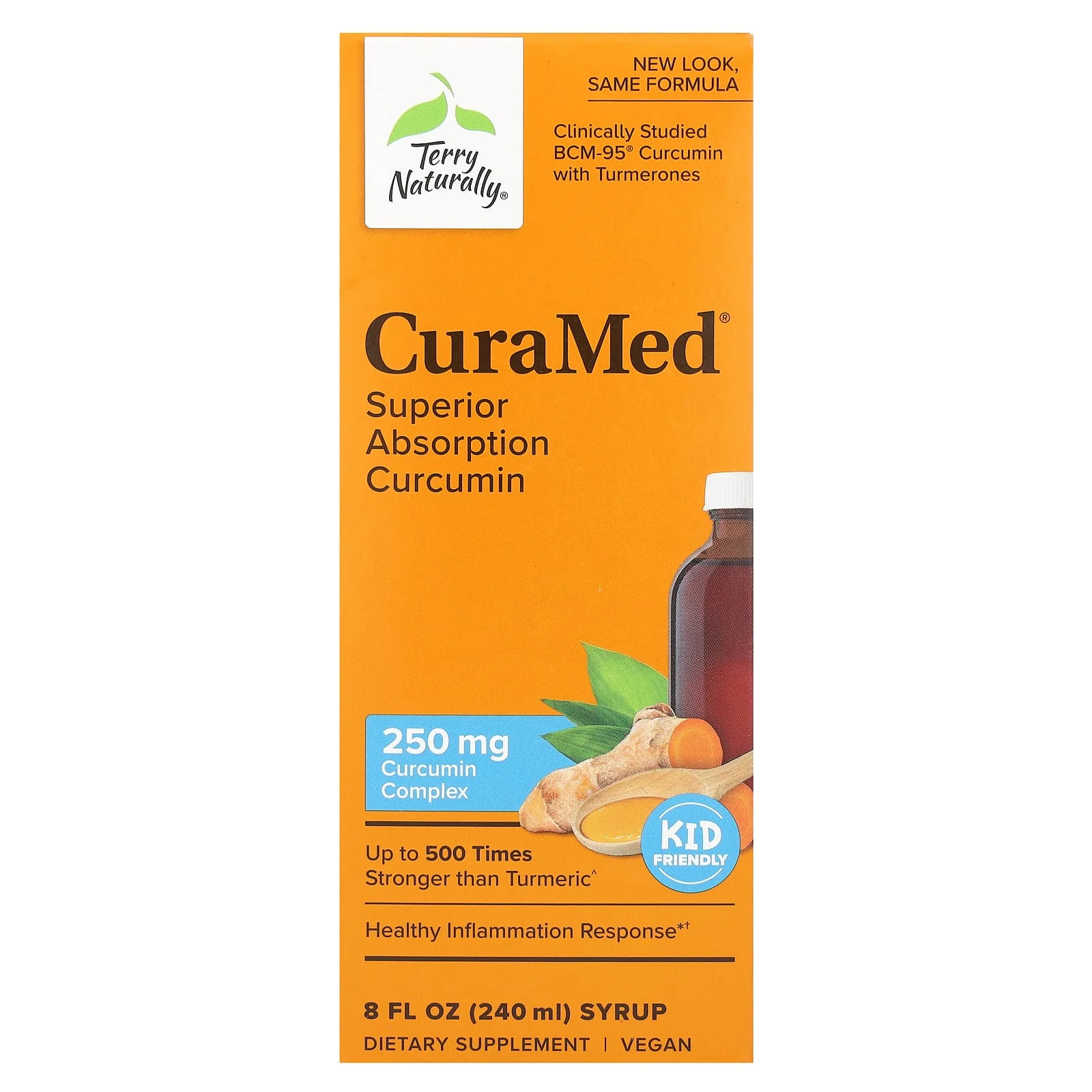 2 X Terry Naturally, CuraMed Syrup, Superior Absorption Curcumin, 250 mg, 8 fl