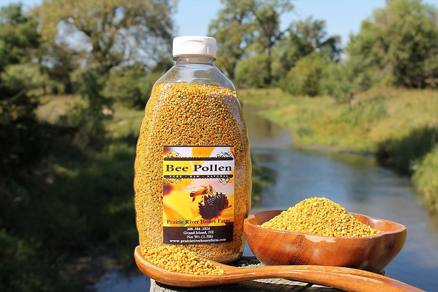 Fresh Bee Pollen Pure Raw Natural Nebraska Bee Pollen 1.5lb Jar