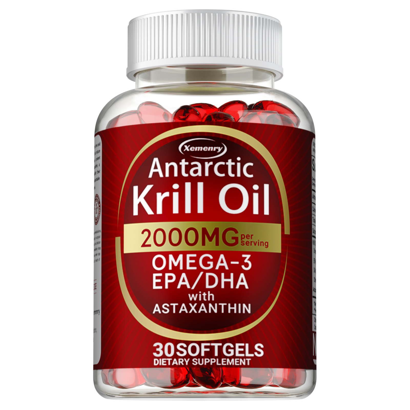 Antarctic Krill Oil – Omega-3 EPA, DHA, Astaxanthin, Anti Aging, Memory Support