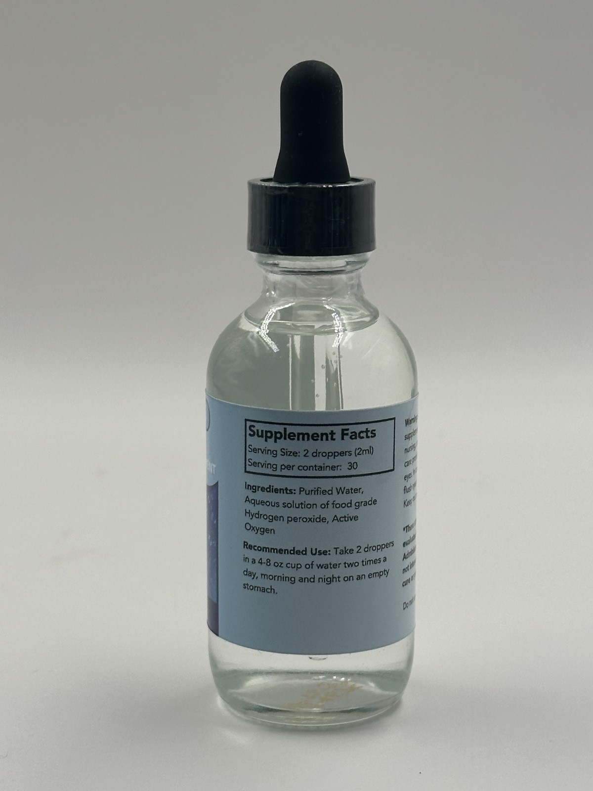 Oxygen 02 Liquid Drop Purified Healthy Stabilized Cellular Energy Levels Water
