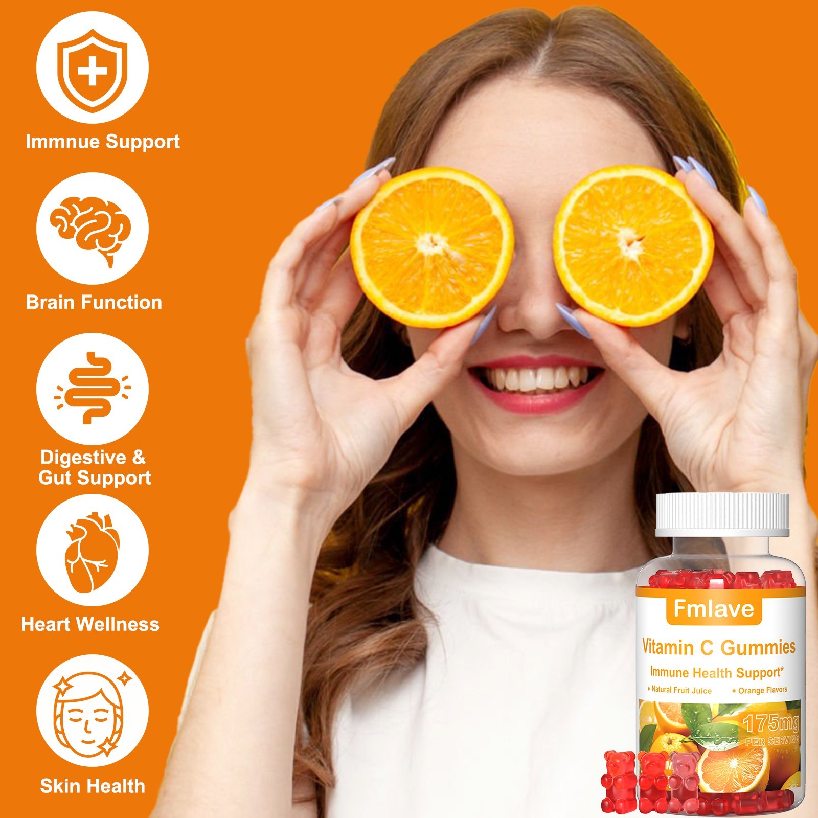 2x Daily Probiotic & Prebiotic Gummies with Vitamin C Gut & Immune Support 105ct