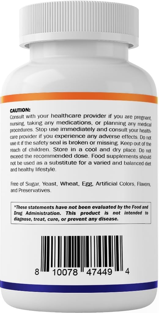 L-Theanine Supplement 400mg per Serving Supports Calm Relxation 120 Capsules