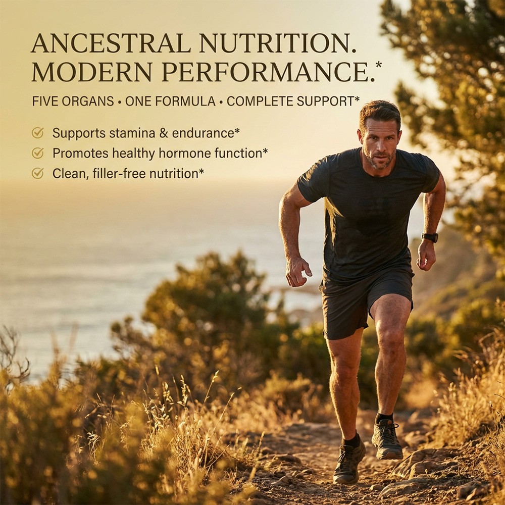 Beef Organs Supplement for Men-for Energy, Stamina & Vitality 30/60/120Caps
