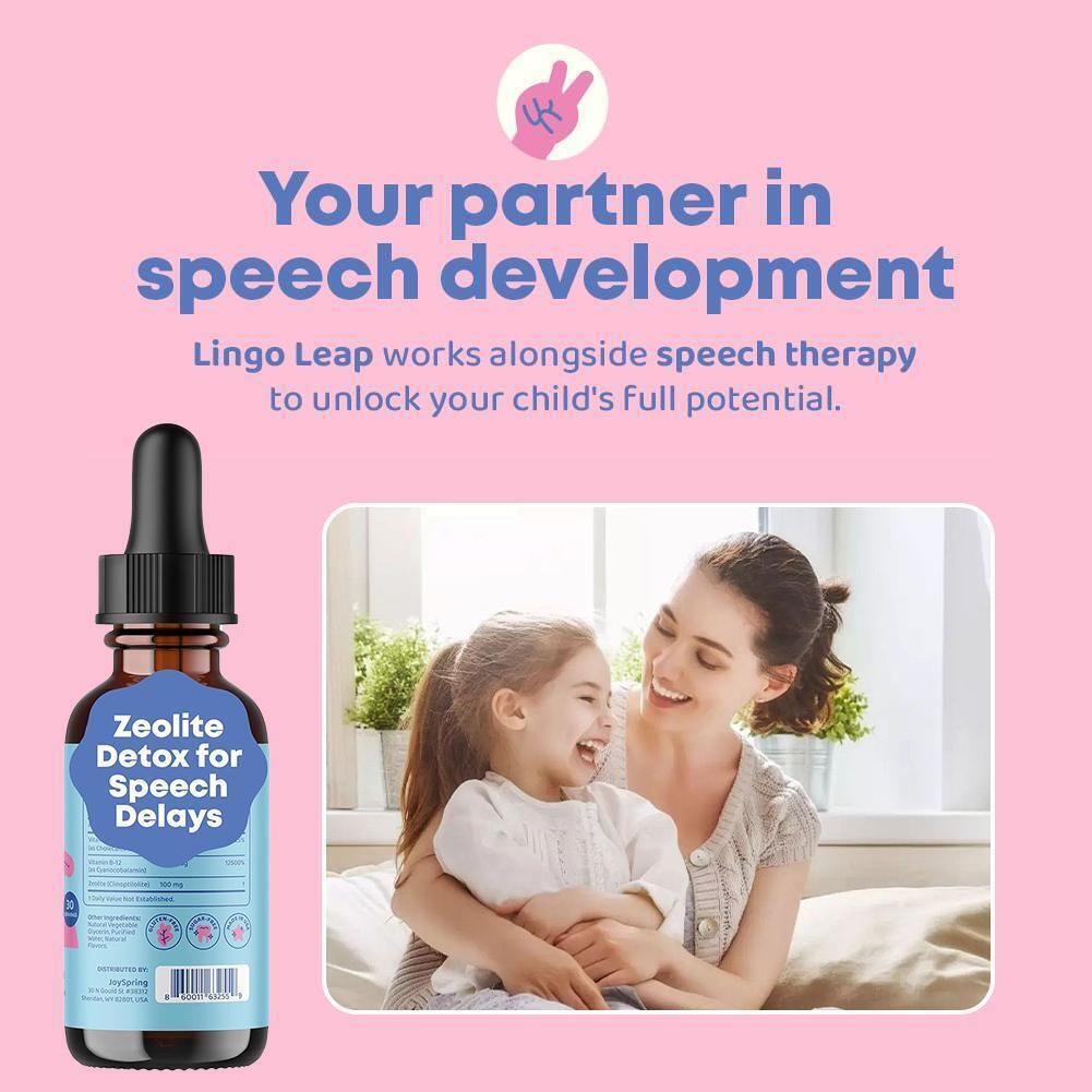 Lingo Leap Children’s Drops – Zeolite Detox for Speech Delays Therapy – 30ml