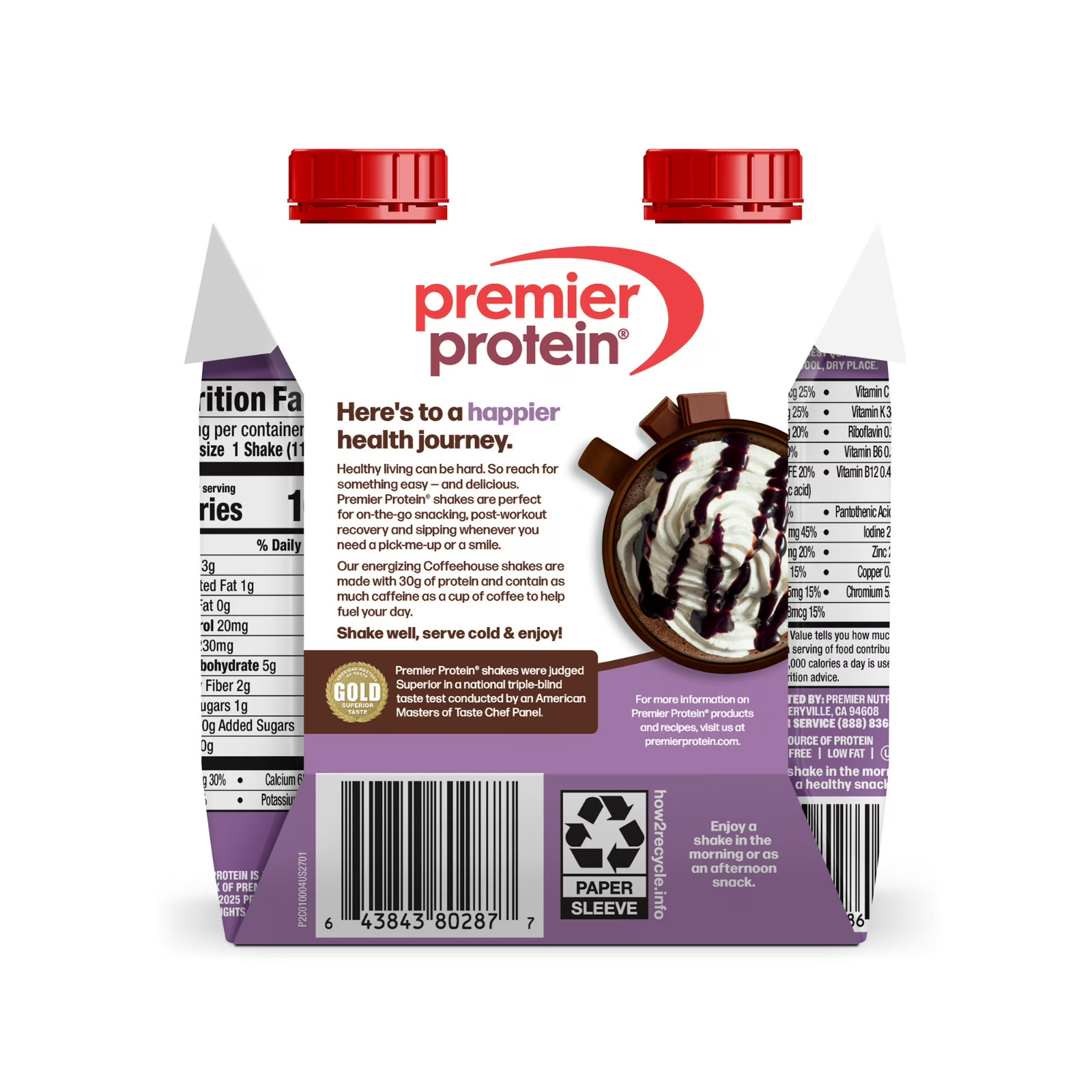 Premier Protein Shake, Coffeehouse Mocha, 30g Protein, 11 Fl Oz, 4 Ct