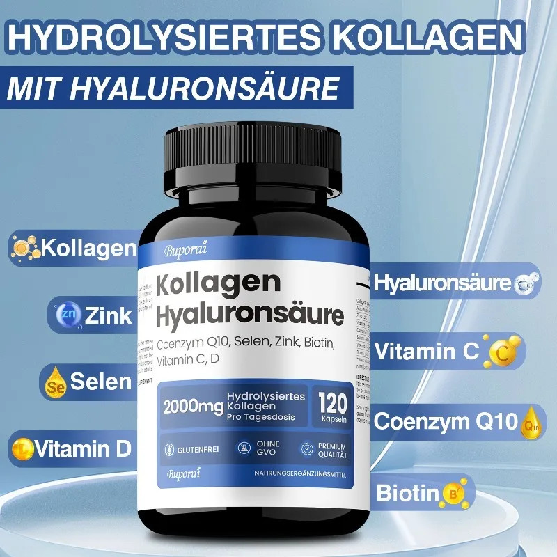 Hydrolyzed Collagen 120pcs,Promote Collagen Production,Support Skin Bones Health