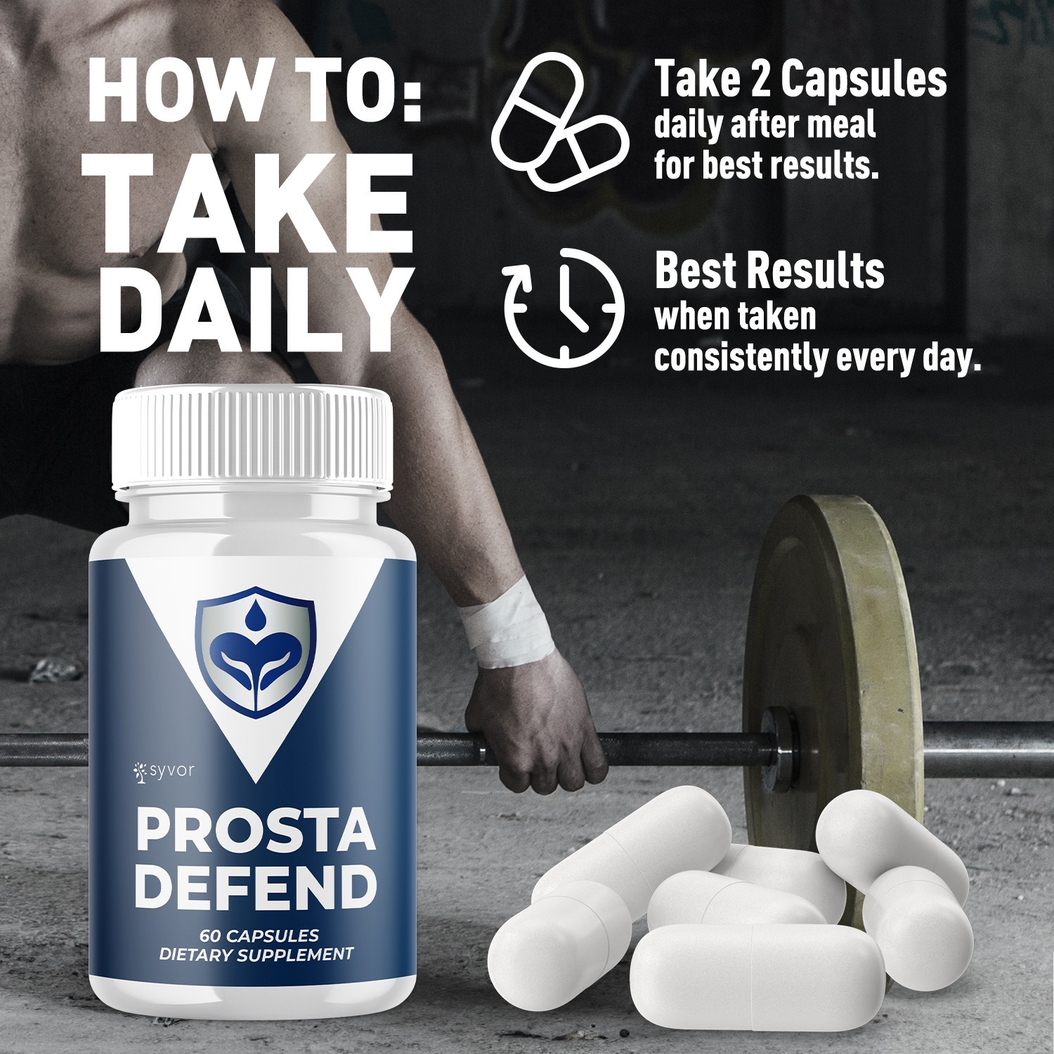 (1 Pack) Prosta Defend Advanced Prostate & Bladder Support ProstaDefend 60 Caps