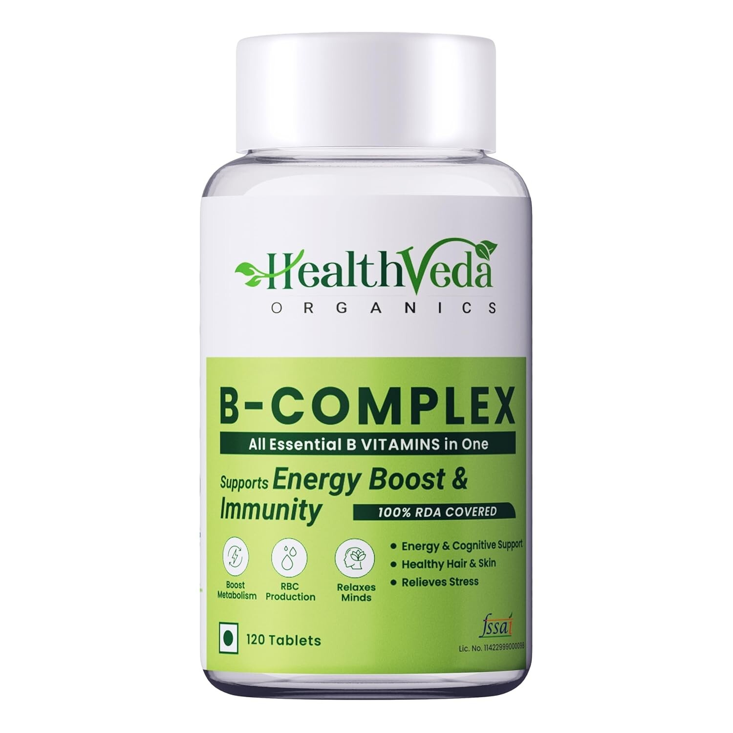 HEALTH VEDA ORGANICS Vitamin B-Complex Supplement | Hair Growth, Boosts Energy