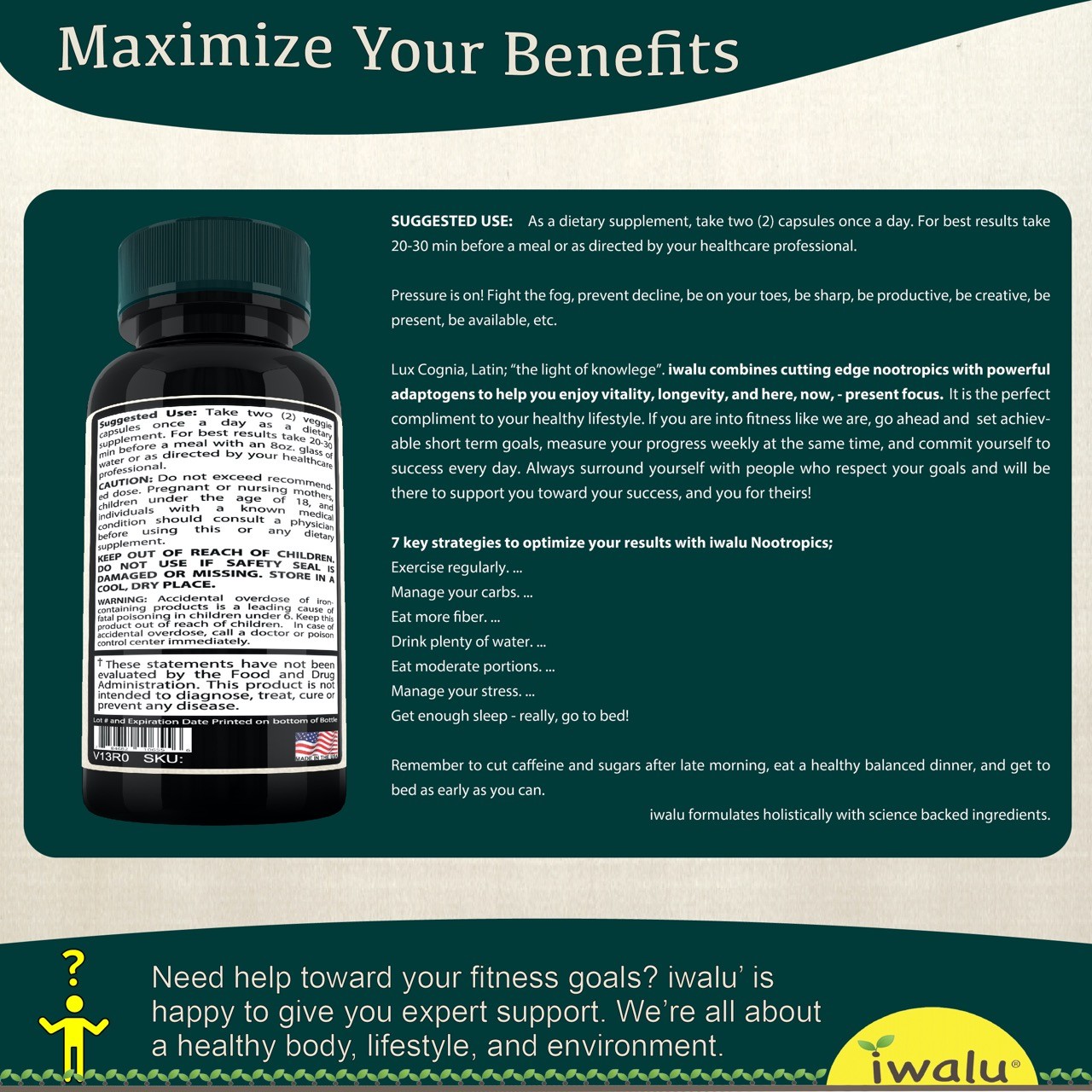 TOTAL FOCUS | Best Nootropics Cognitive Enhancers | FAST FREE SHIPPING Same Day