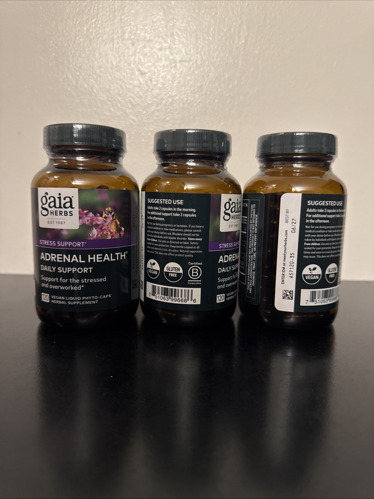 Gaia Herbs Adrenal Health Daily Support 360 Vegan Phyto-Capsules