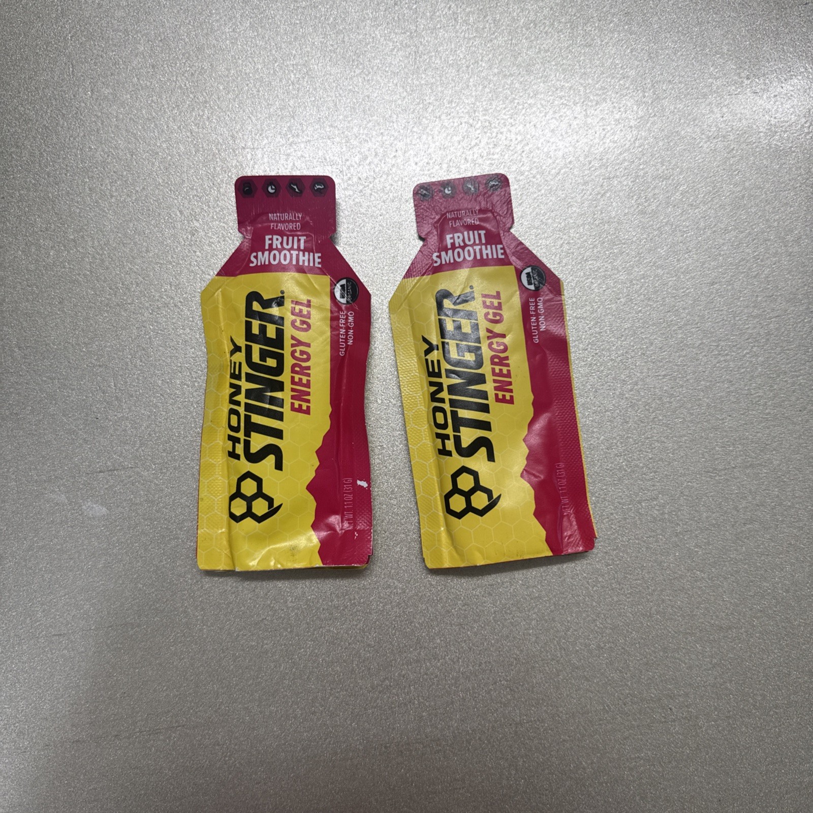 x2 Packs Honey Stinger Energy Gel Fruit Smoothie Organic Old Formula BB: 8/2025