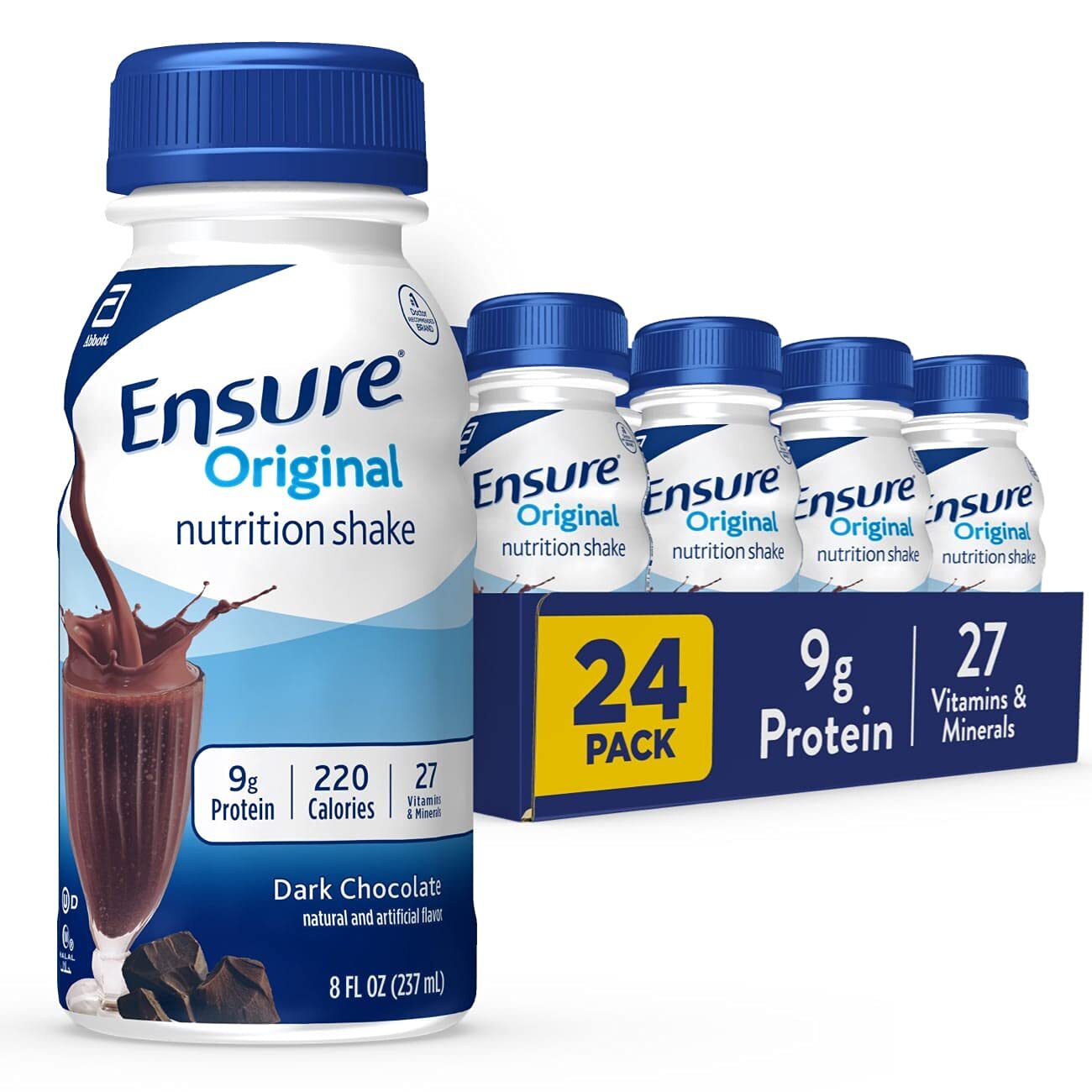 Ensure Original Nutrition Shakes 8 Fl Oz Pack of 24 Meal Replacement 27 Vitamins