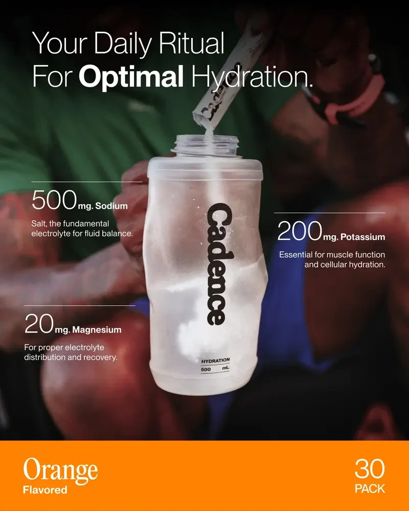Cadence CORE 500 Electrolyte Drink Mix Sodium Magnesium Potassium, 30 Stick Pack
