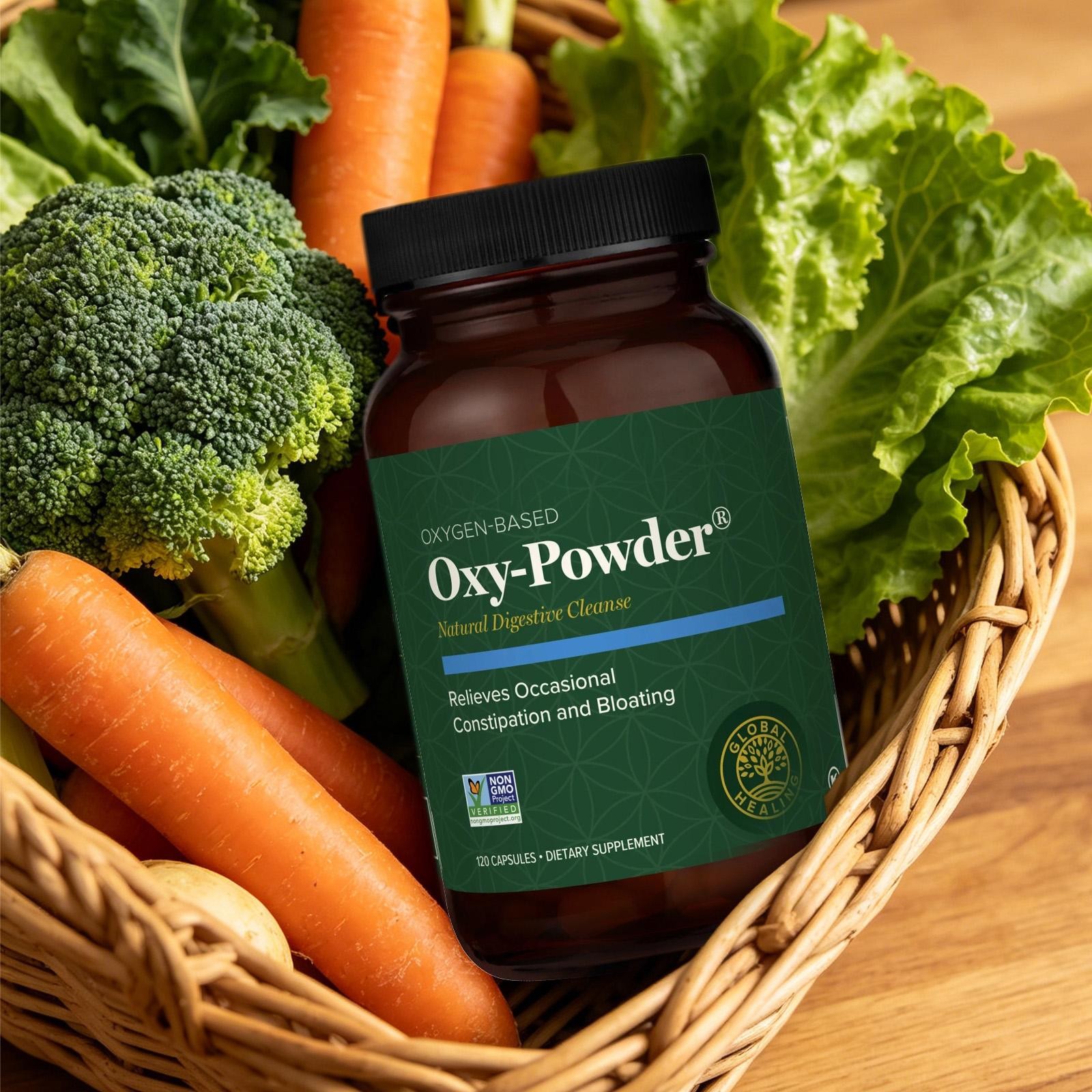 Oxy Powder Colon Cleanse & Natural Detox Pills For Constipation Relief – 120 Ct.